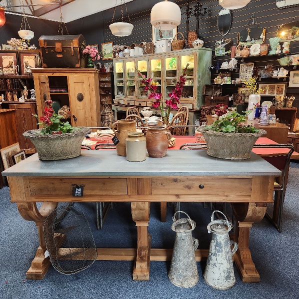 Zinc
                topped table